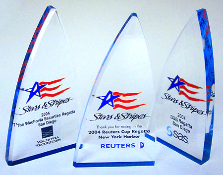 Stars and Stripes silk screened sails